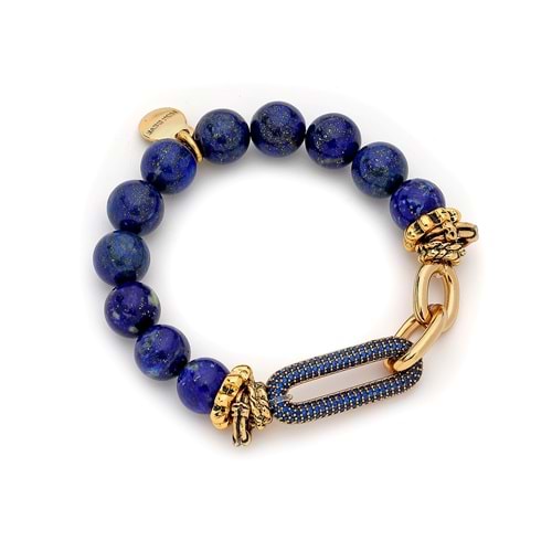 Vein Lacivert Zirkon Charm lapis Bilezik