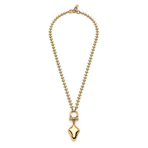 Amulet Altın Kaplama Charm Zincir Kolye