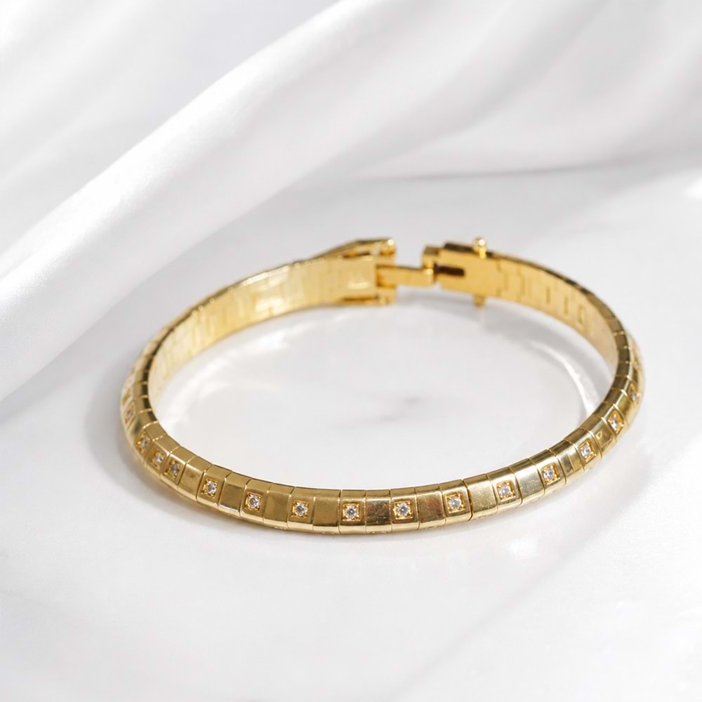 TAŞLI GOLD BİLEZİK