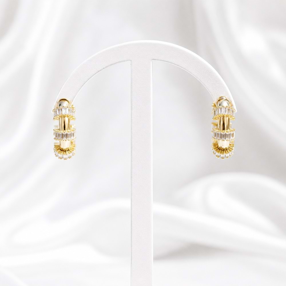 GOLD&SİLVER TAŞLI KÜPE