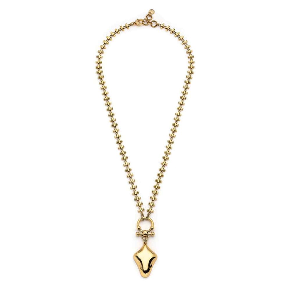 Amulet Altın Kaplama Charm Zincir Kolye